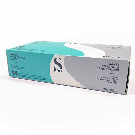 S-PRO Disposable Nitrile Medium Gloves, Pack of 100