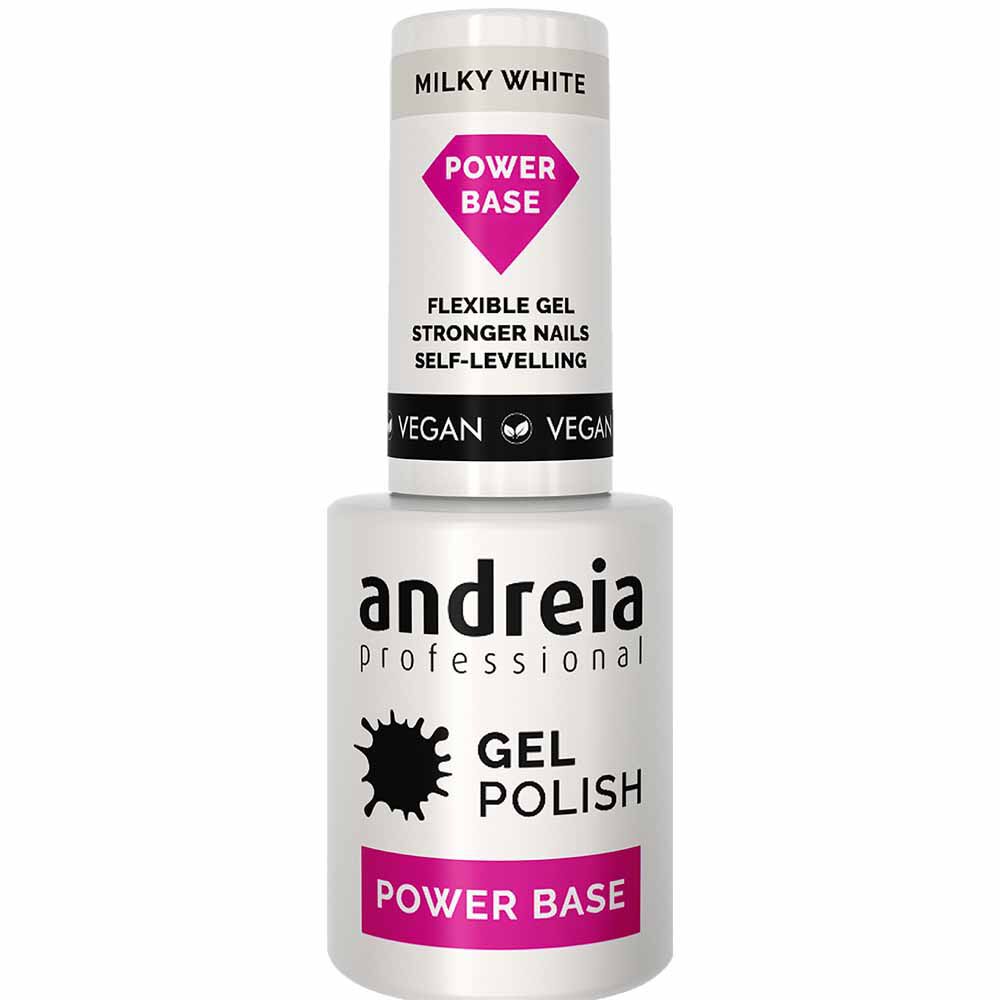 Andreia Professional Power Base Milky White - High Viscosity Base Coat, 10.5ml