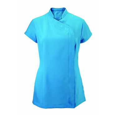Alexandra Women's Easycare Wrap Zip Beauty Tunic - Peacock