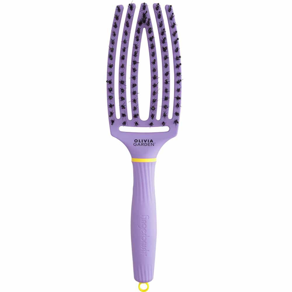 Olivia Garden Inner Child FingerBrush Care Iconic Boar & Nylon - Purple
