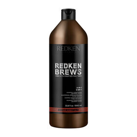 Redken Brews 3in1 Shampoo, Conditioner and Body Wash 1000ml