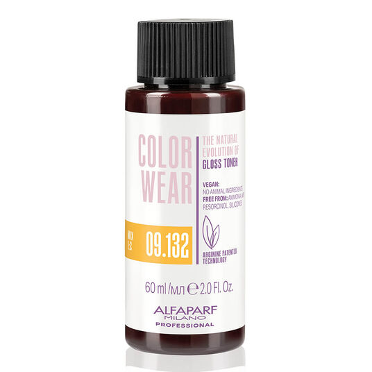 Alfaparf Milano Color Wear Gloss Demi-Permanent Liquid Toner - 09.132 Soft Dark Golden Blonde 60ml