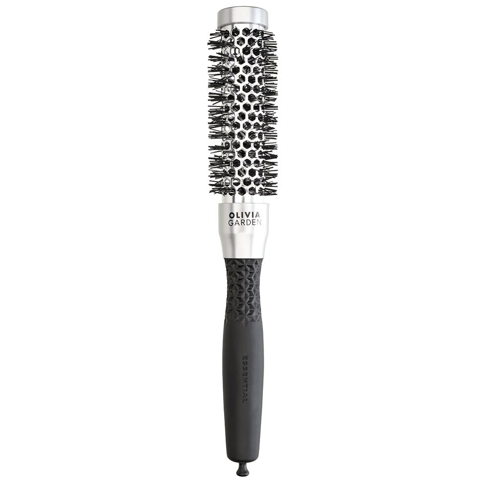 Olivia Garden Essential Blowout Classic Silver Round Hair Brush 25mm