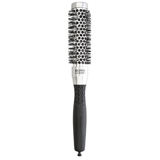 Olivia Garden Essential Blowout Classic Silver Round Hair Brush 25mm