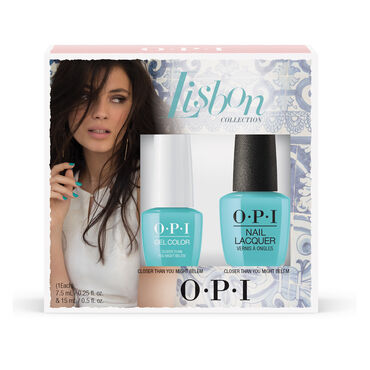 OPI Lisbon Collection GelColor & Lacquer Duo Pack Closer Than You Might Belém Green 7.5ml & 15ml