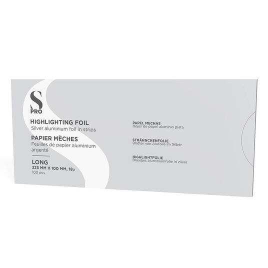 S-PRO Premium Highlighting Foil Strips, 18 microns, Long, 225mm x 100mm, Pack of 100