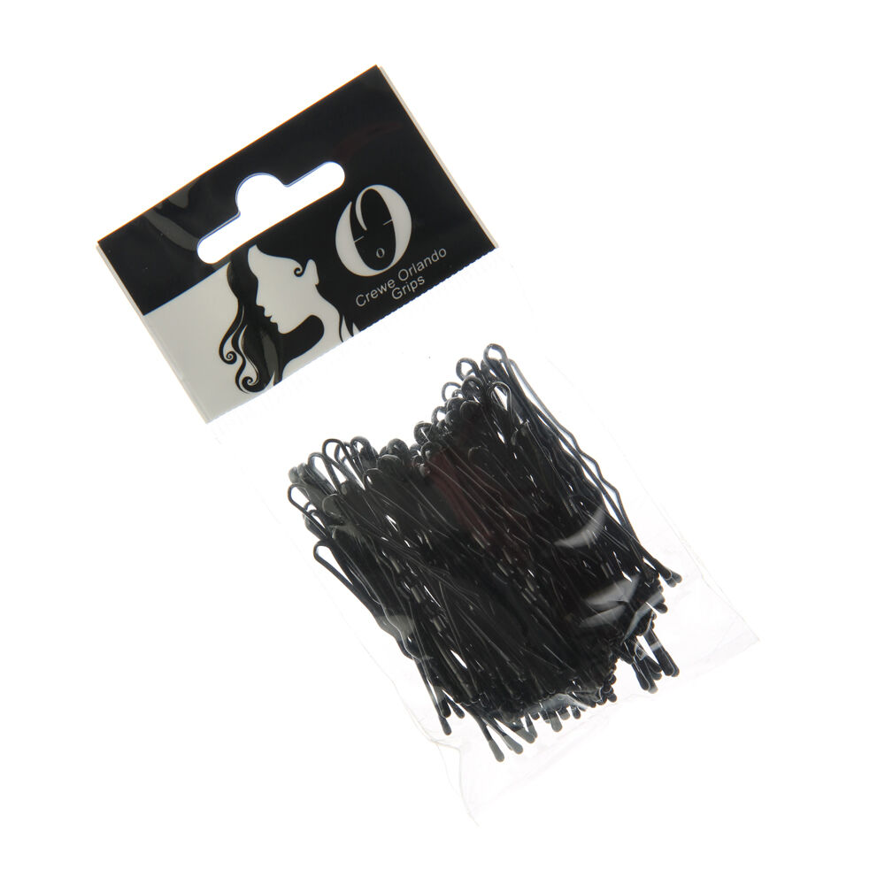 Crewe Orlando 2 Inch Wavy Hair Grips Black Pack of 72