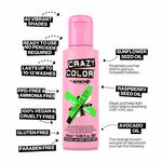 Crazy Color Semi Permanent Hair Colour Cream - Toxic UV 100ml