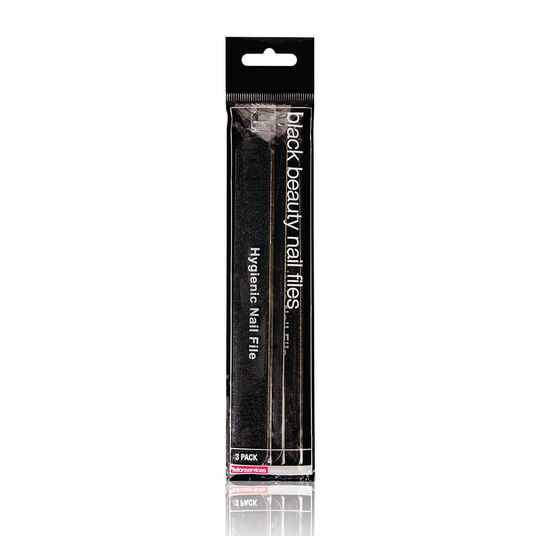 Salon Services 180/180 Beauty Nail Files Black Pack of Three