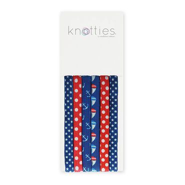 Knotties Wide Elastic Hair Ties -- Sail Away 6 Pack