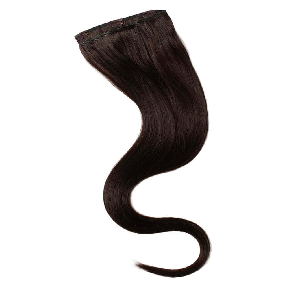 Wildest Dreams 100% Human Hair Clip-In Extensions, Single Weft, 24 inch/32g - 1B Barely Black