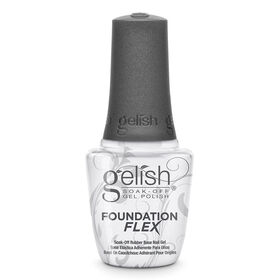 Gelish Soak Off Gel Polish Foundation Flex Rubber Base Nail Gel - Clear 15ml