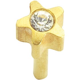 Caflon Regular Starstone Gold April Piercing Stud 1 pair