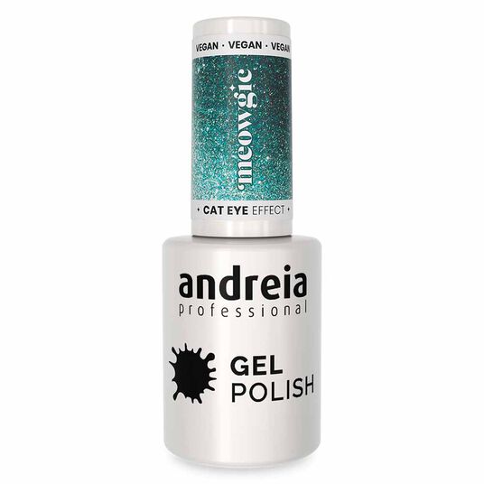 Andreia Professional Meowgic Cat Eye Effect Gel Polish MC6 - Teal Magnetic Glitter with Teal Sparkles 10.5ml