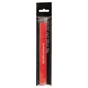 Salon Services Tiflon Nail File Red 80 Grit Single