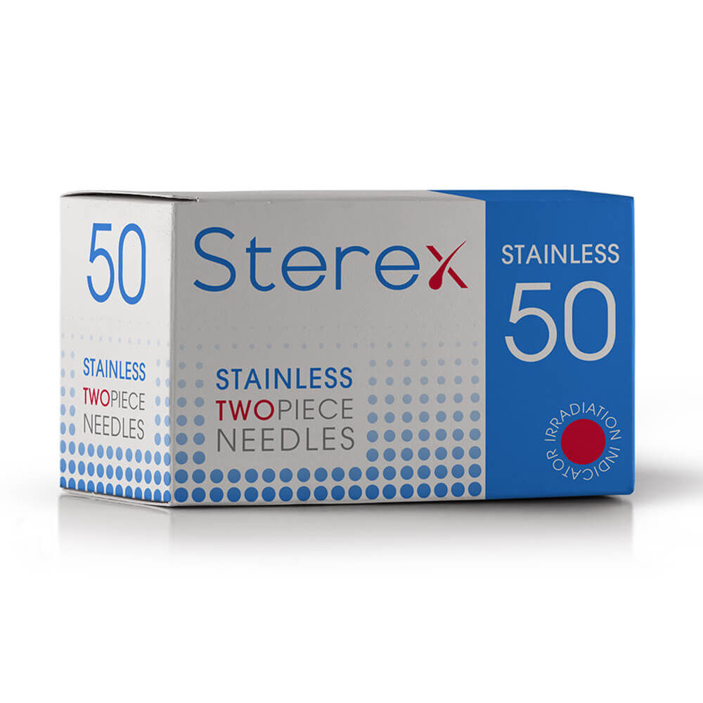 Sterex Stainless Two Piece Electrolysis Needles F3S Short