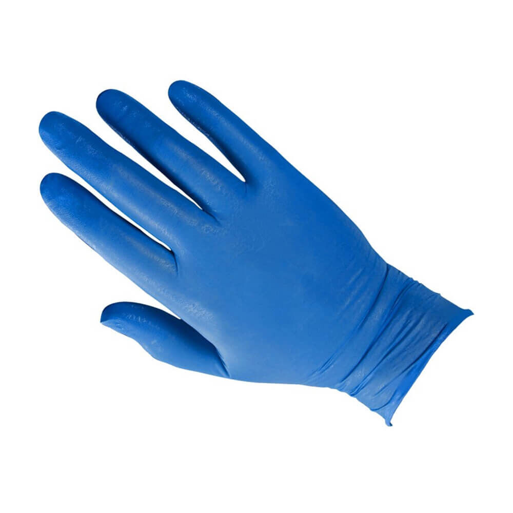 Blue Nitrile Gloves, Medium, Pack of 100
