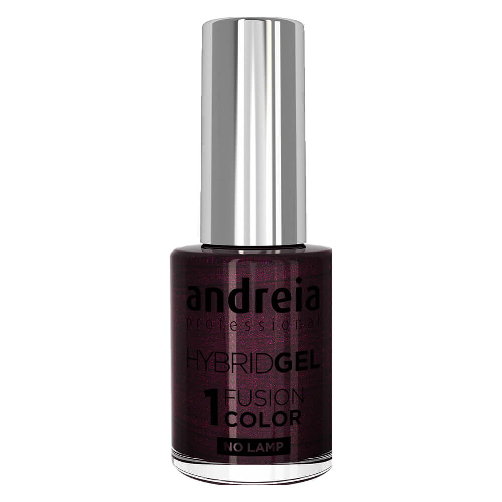 Andreia Professional Hybrid Gel Nail Polish - Fusion Color H87 Eggplant with Light Shimmer, 10.5ml