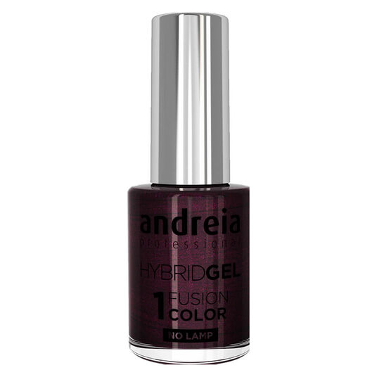 Andreia Professional Hybrid Gel Nail Polish - Fusion Color H87 Eggplant with Light Shimmer, 10.5ml