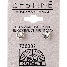 Crystallite Clear Medium Ear Studs 7mm