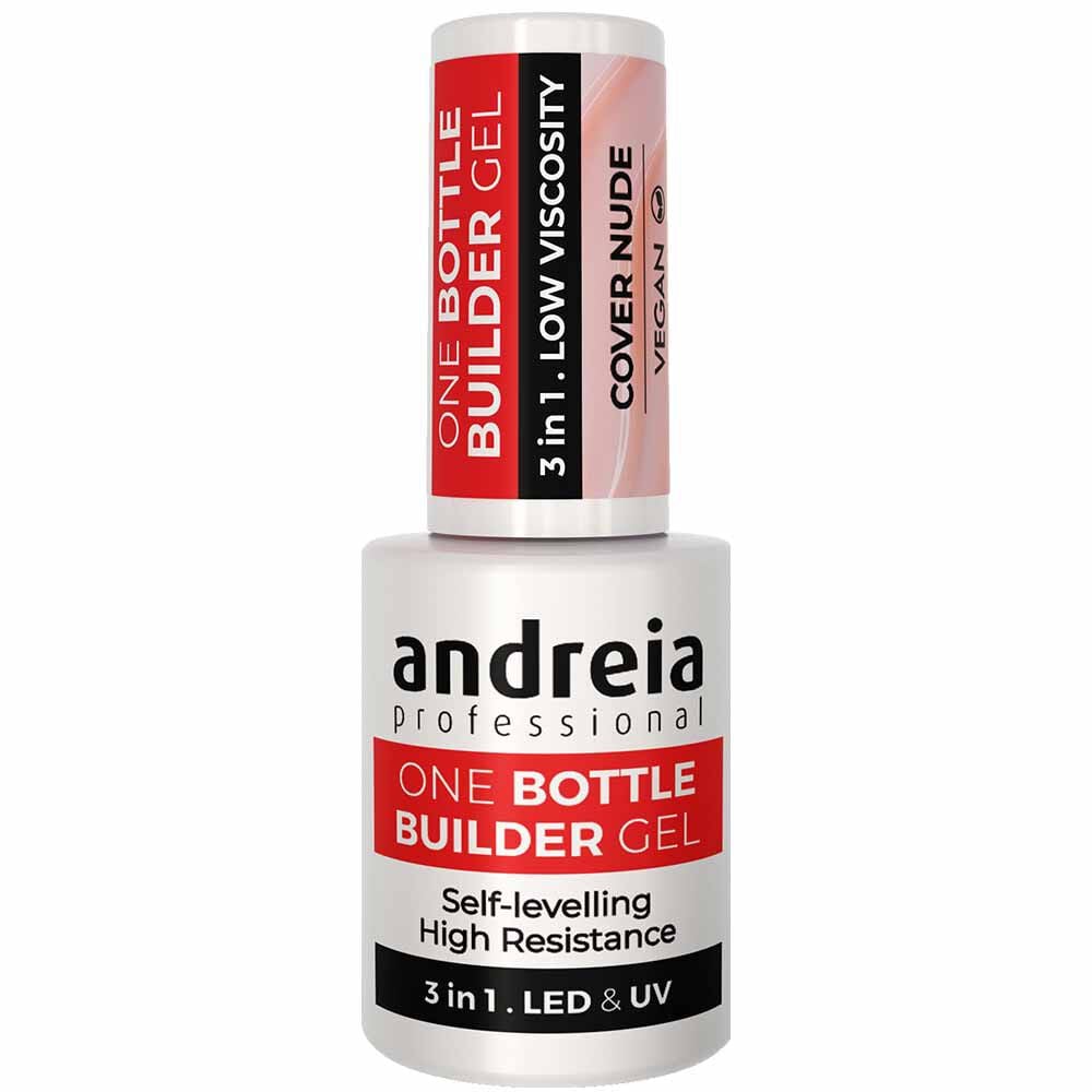 Andreia Professional One Bottle Builder Gel 3 In 1 - Low Viscosity Builder Gel Cover Nude, 14ml