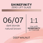 Wella Professionals Shinefinity Zero Lift Glaze - 06/07 Natural Deep Walnut 60ml