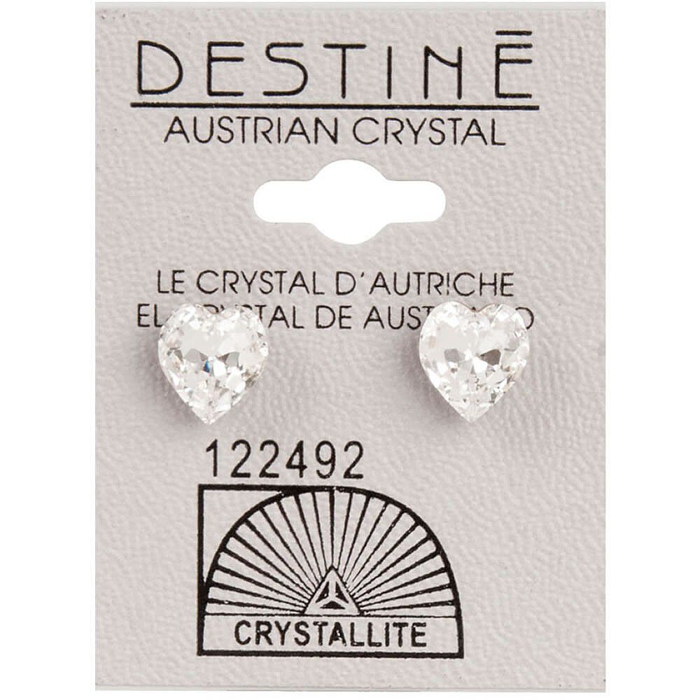 Crystallite Heart-Shaped Ear Studs 8mm
