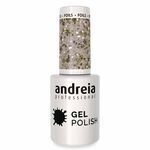 Andreia Professional Gel Polish 254 Gold and Silver Glitter, 10.5ml