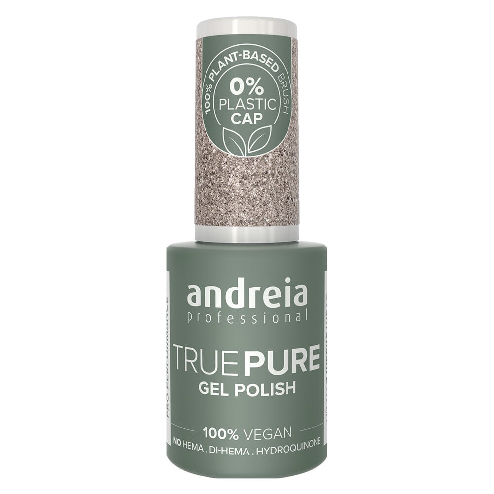 Andreia Professional True Pure T04 Silver Glitter - Hema Free Gel Polish, 10.5ml