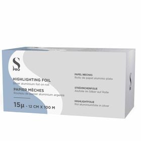 S-PRO Professional Silver Aluminium Foil On Roll Pack, 12cm x 100m