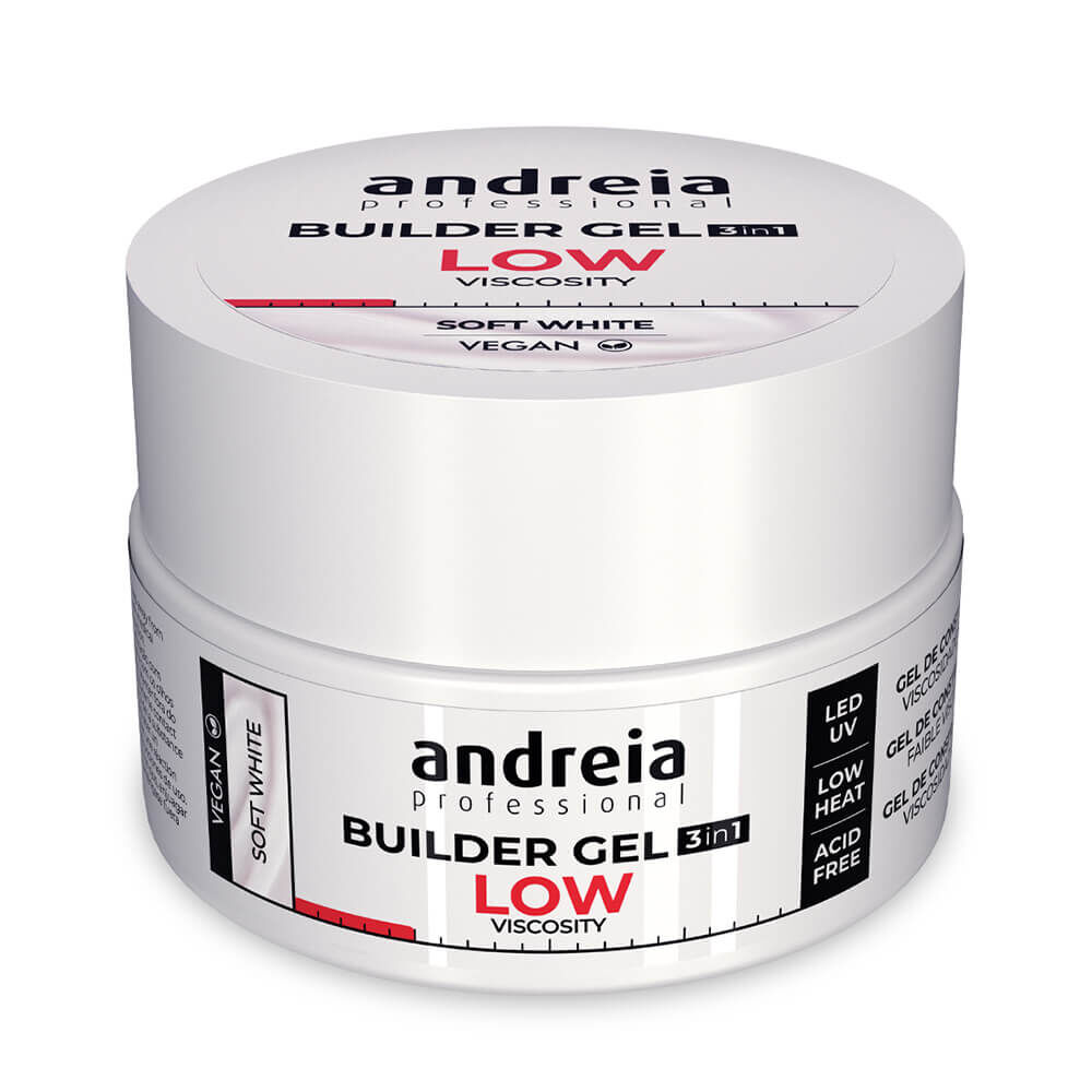 Andreia Professional Builder Gel 3 In 1 - Low Viscosity Soft White 22gr