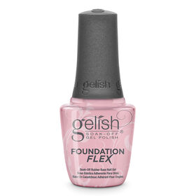 Gelish Soak Off Gel Polish Foundation Flex Rubber Base Nail Gel - Light Nude 15ml