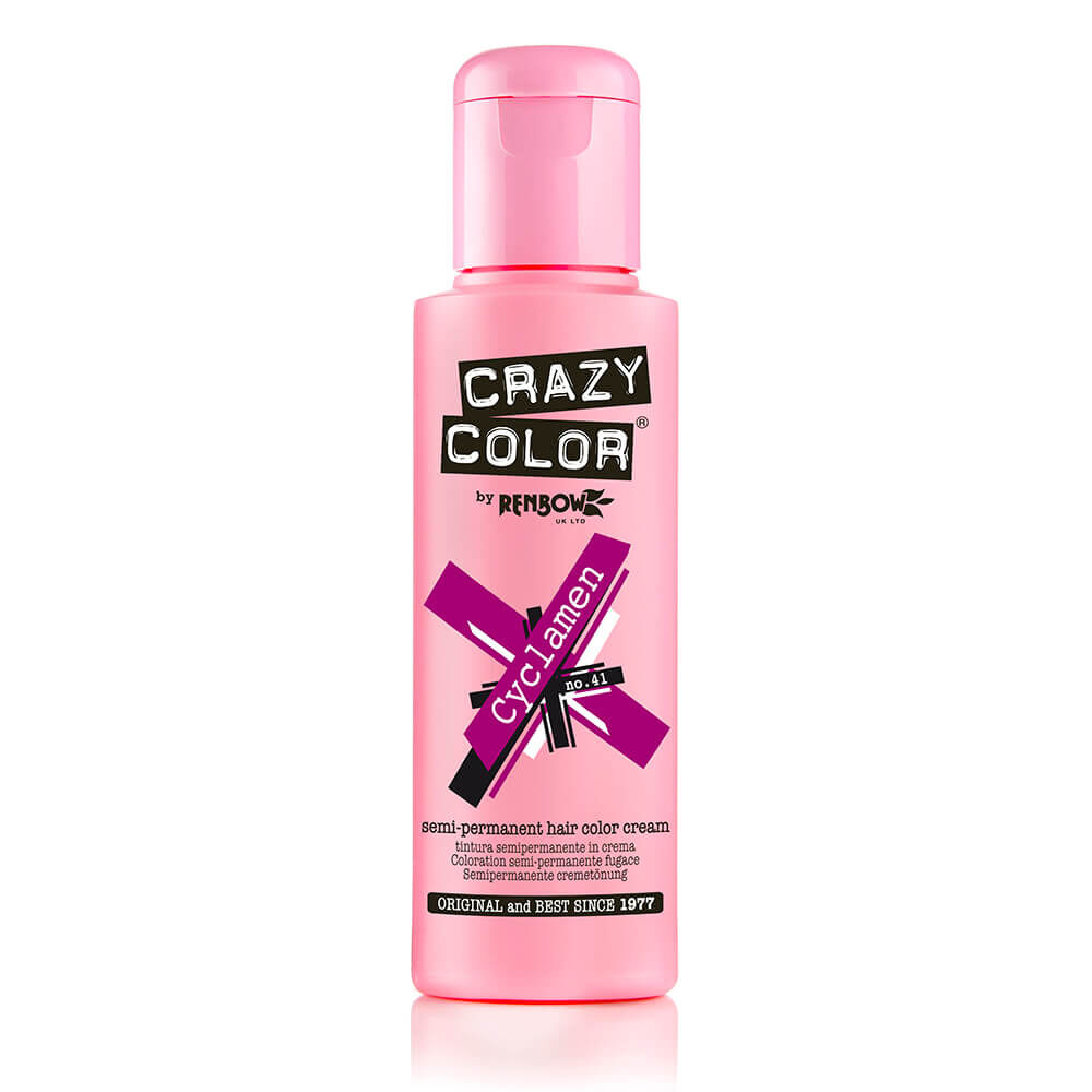 Crazy Color Semi Permanent Hair Colour Cream - Cyclamen 100ml