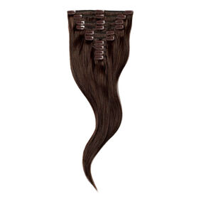 Wildest Dreams 100% Human Hair Clip-In Extensions, Full Head, 18 inch/88g -1B Barely Black