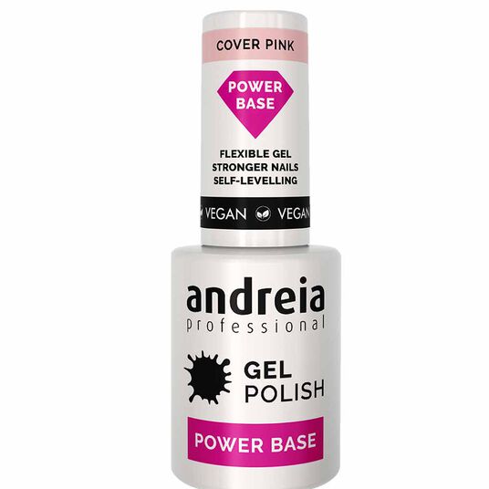 Andreia Professional Power Base Cover Pink - High Viscosity Base Coat, 10.5ml