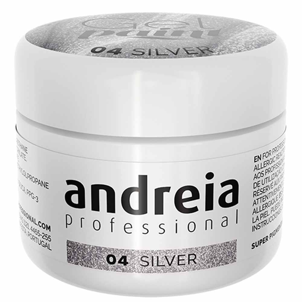 Andreia Professional Gel Paint 04 Silver, 4ml