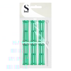 S-PRO Plastic Rollers Green 19mm, Pack of 6