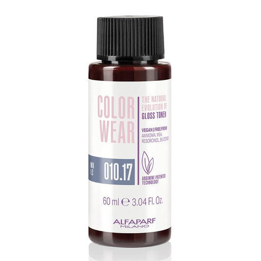 Alfaparf Milano Color Wear Gloss Demi-Permanent Liquid Toner - 010.17 Soft Lightest Ash Matte Blonde 60ml