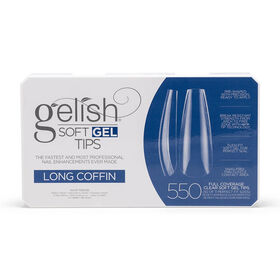 Gelish Soft Gel Tips - Long Coffin, Pack of 550