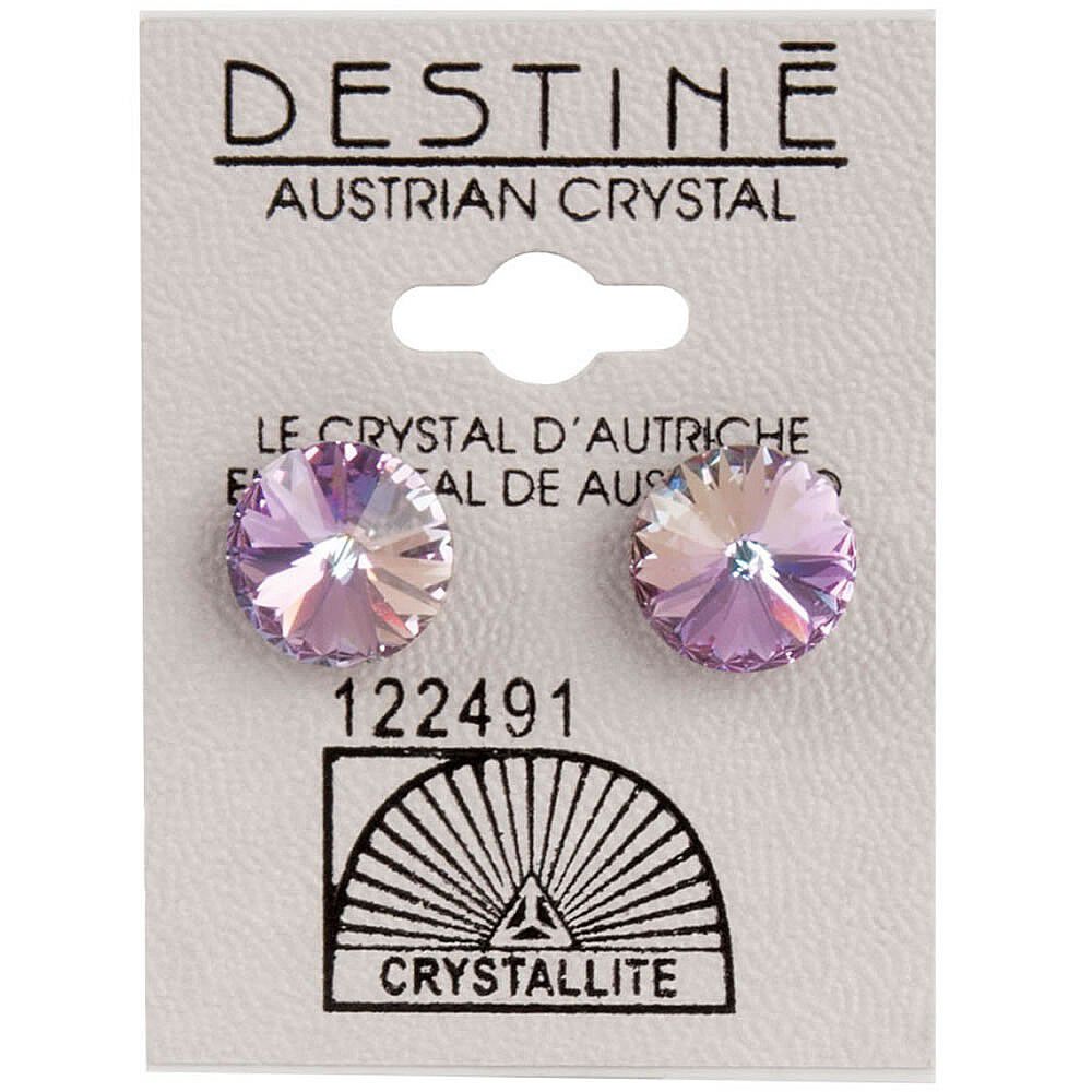 Crystallite Extra-large Violet Rivoli Ear Studs 11mm