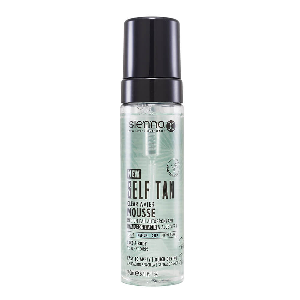 Sienna X Medium Deep Self Tan Clear Water Mousse 200ml