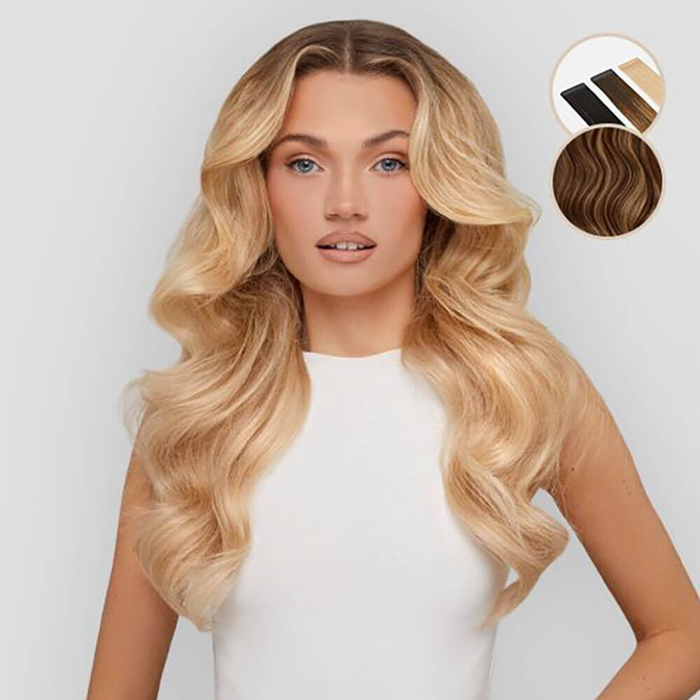 Beauty Works Celebrity Choice Slimline Tape Human Hair Extensions 20 Inch - Blondette 48g