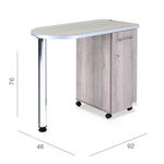 REM Stadium Nail Table, Rustic Oak