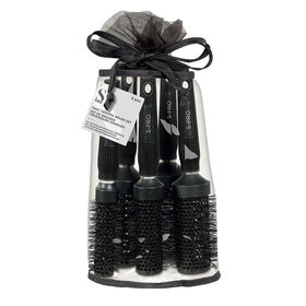 S-PRO Ionic Ceramic Brush Set, Pack of 5, Black