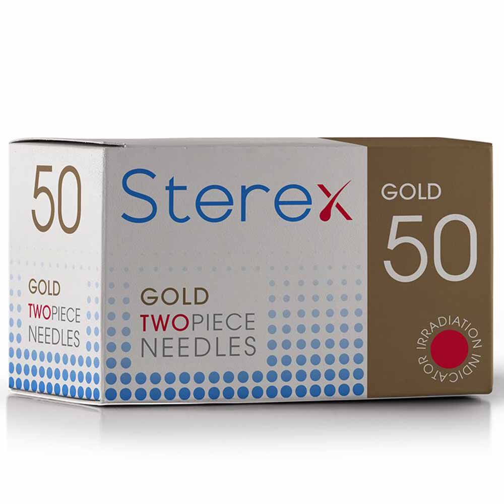 Sterex Electrolysis 2 Piece Needles F3G Gold Short