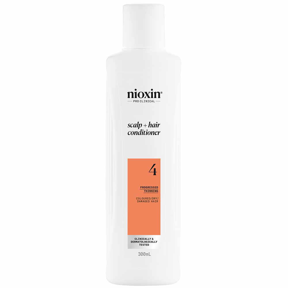 Nioxin System 4 Scalp + Hair Thickening Conditioner for Coloured, Dry and Damaged Hair with Progressed Thinning 300ml