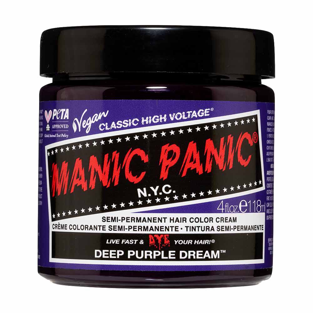Manic Panic High Voltage Semi Permenant Hair Colour Cream - Deep Purple Dream 118ml
