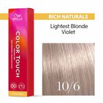 Wella Professionals Color Touch Demi-Permanent Hair Colour - 10/6 Lightest Blonde Violet 60ml