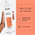 Nioxin System 4 Scalp + Hair Thickening Conditioner for Coloured, Dry and Damaged Hair with Progressed Thinning 1L