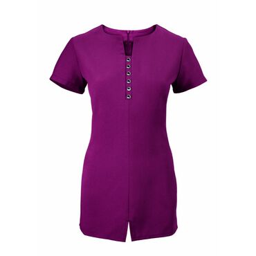 Alexandra Women's Notch Neck Tunic - Raspberry